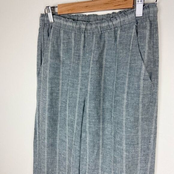 Eileen Fisher Organic Hemp Wide-Leg Cropped Minimalist Pant - Gray - Picture 3 of 8
